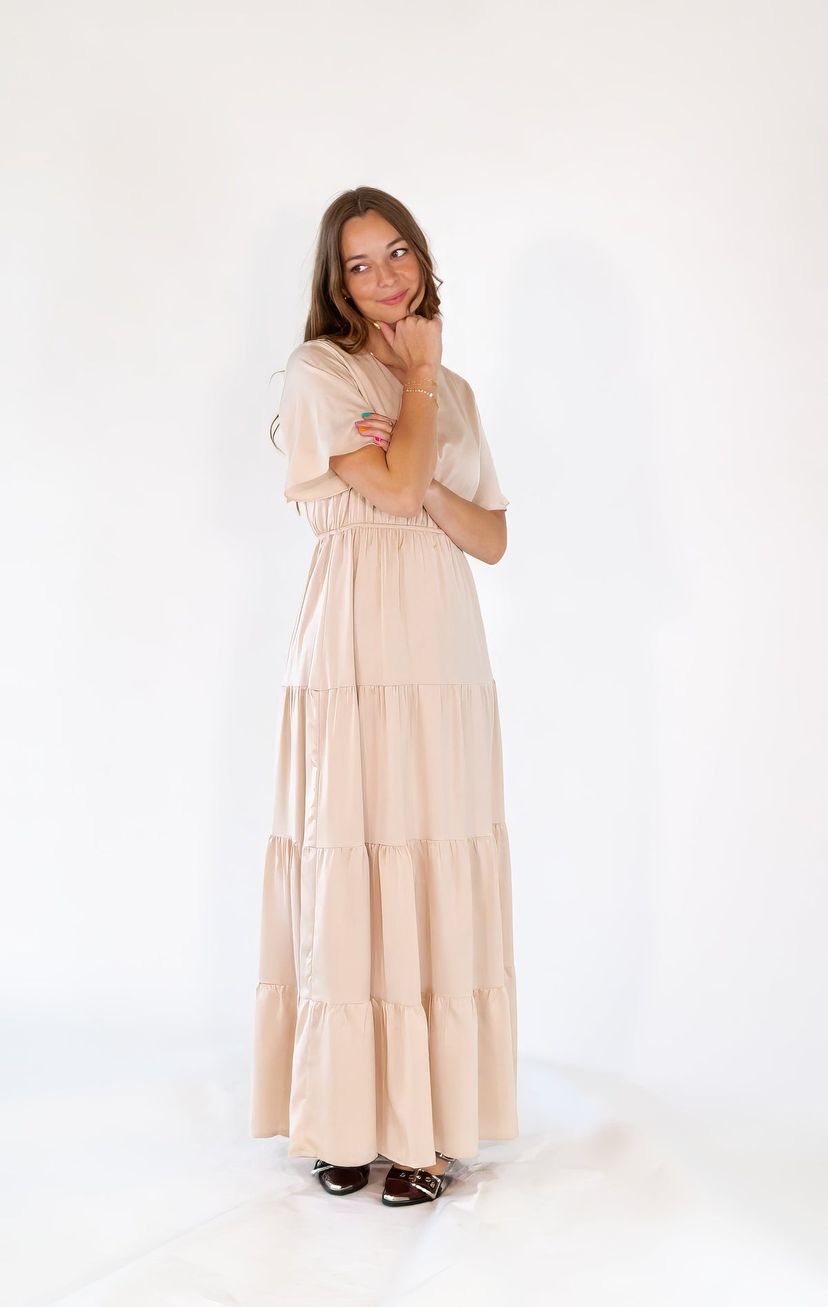 Stine Champagne Dress