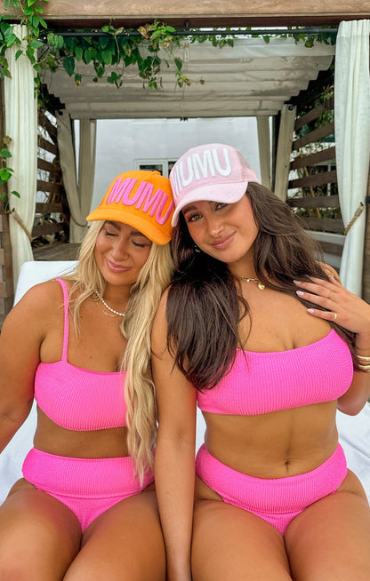 MUMU Terry Trucker Hat ~ Tangerine