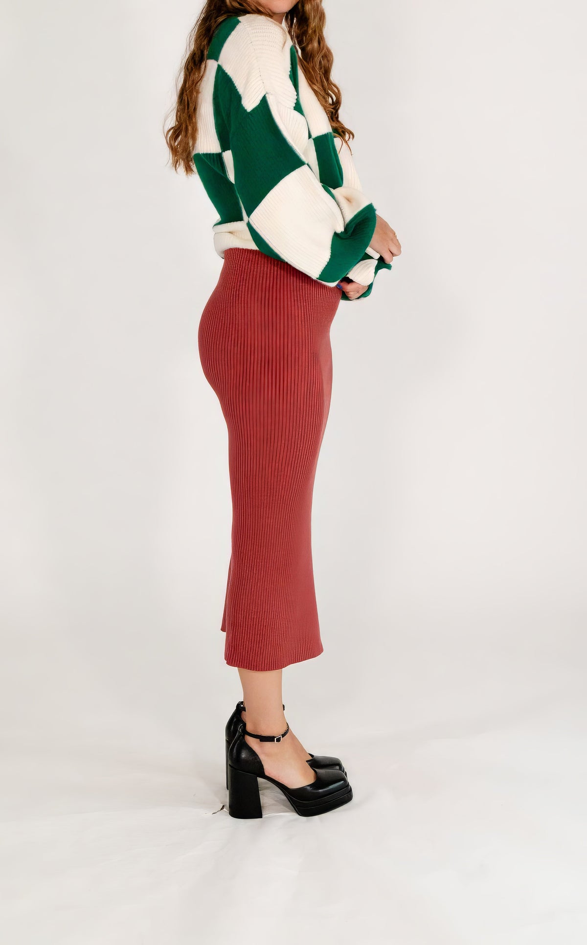 Lexy Ribbed Pencil Skirt