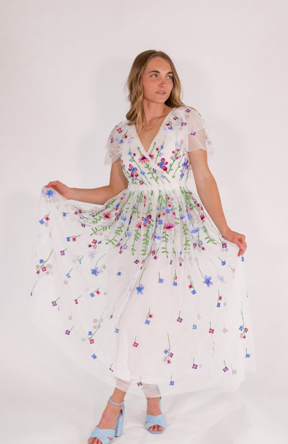 Garden Embroidered Midi