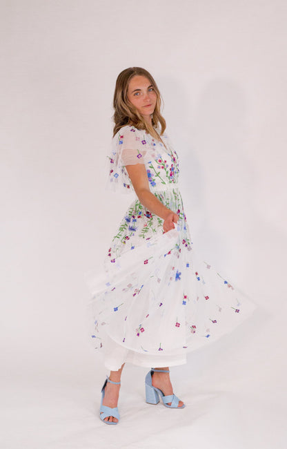 Garden Embroidered Midi
