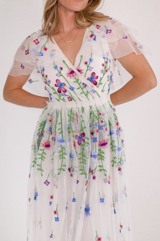 Garden Embroidered Midi