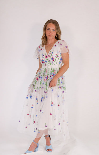 Garden Embroidered Midi