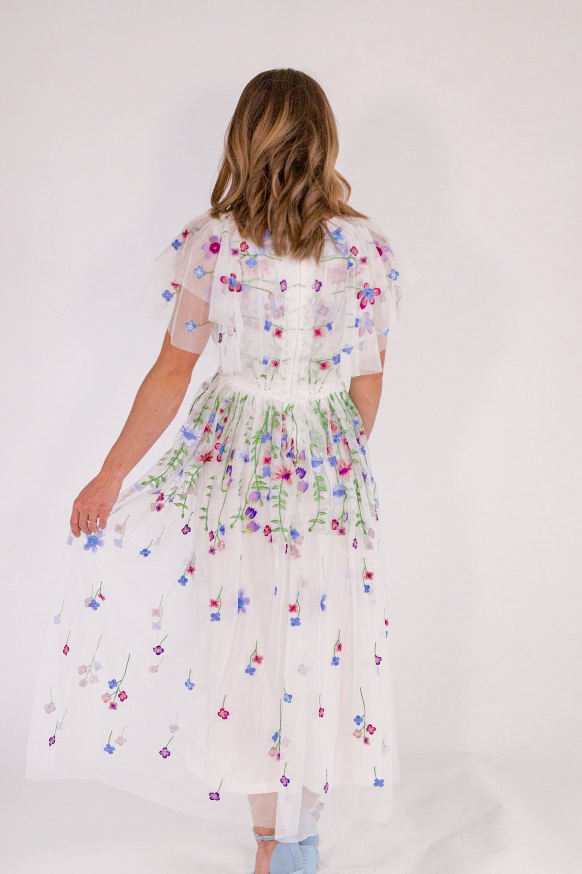 Garden Embroidered Midi