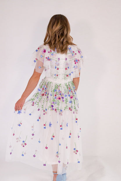 Garden Embroidered Midi