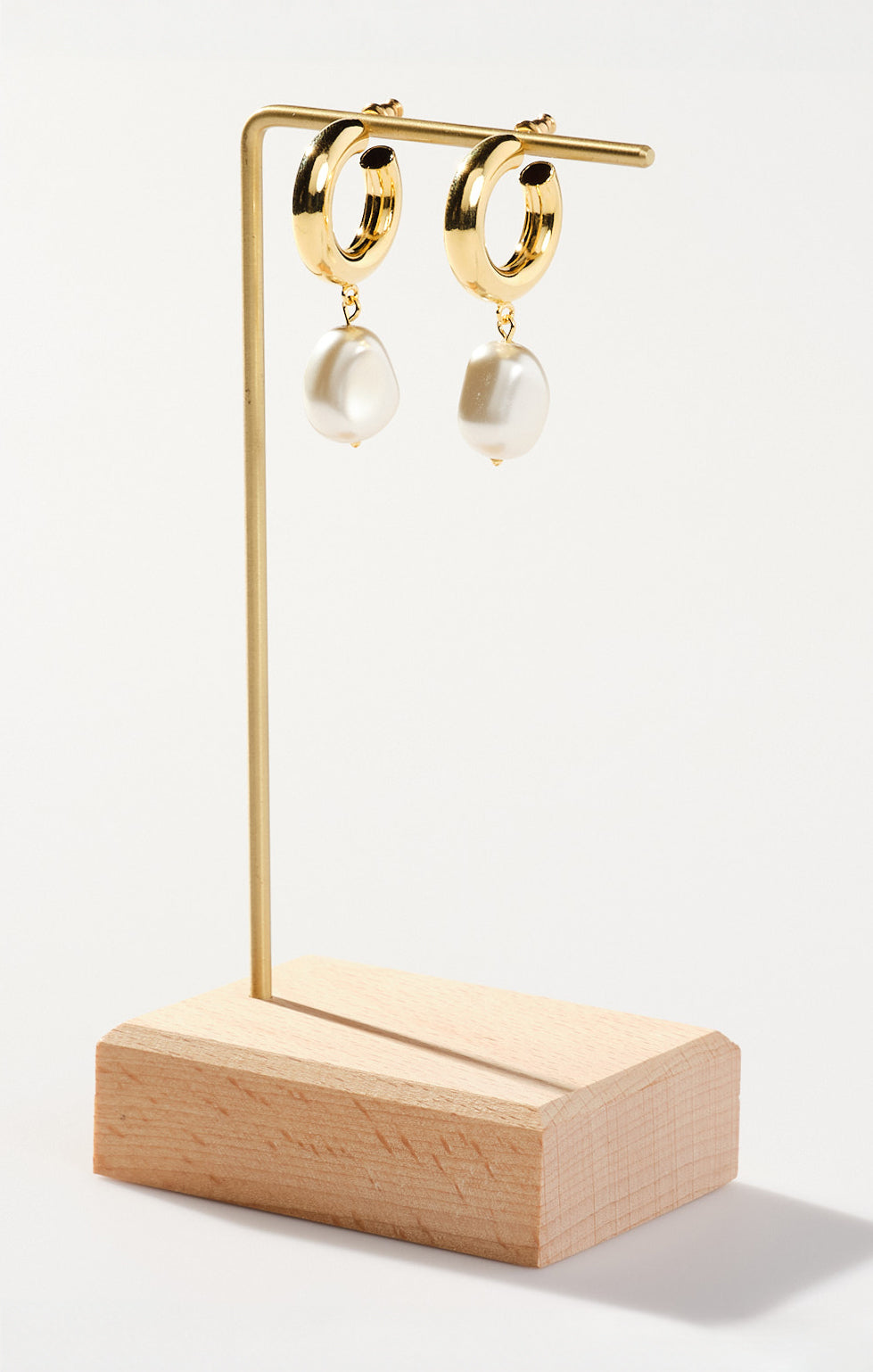 Faithy Jewels Ivy Hoops ~ Gold/Pearl