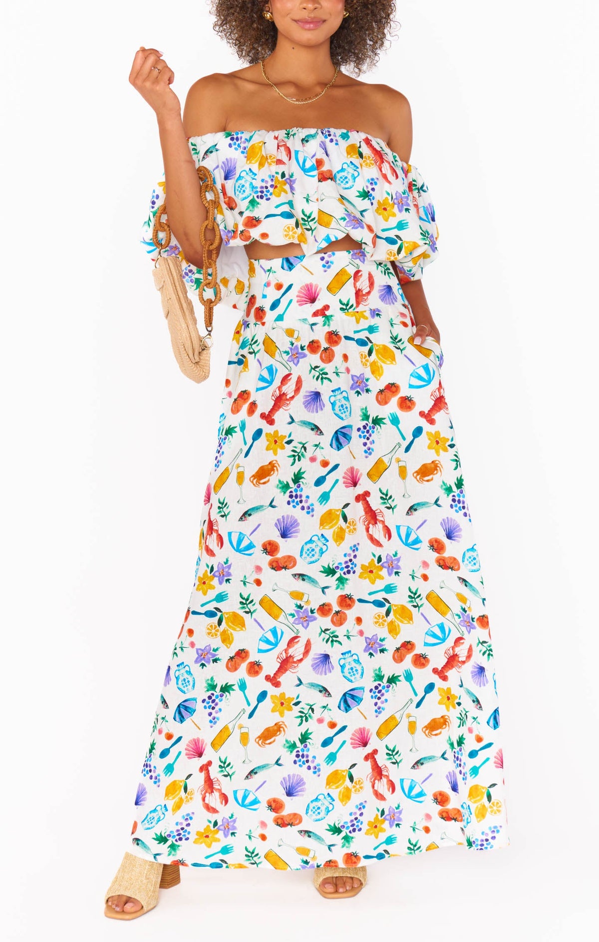Melody Swing Skirt ~ Italian Picnic Linen