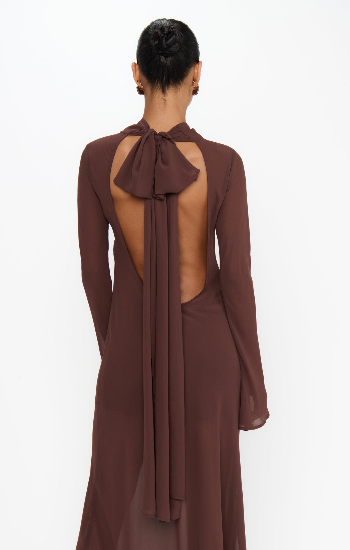 Brandi Maxi Dress ~ Chocolate Chiffon