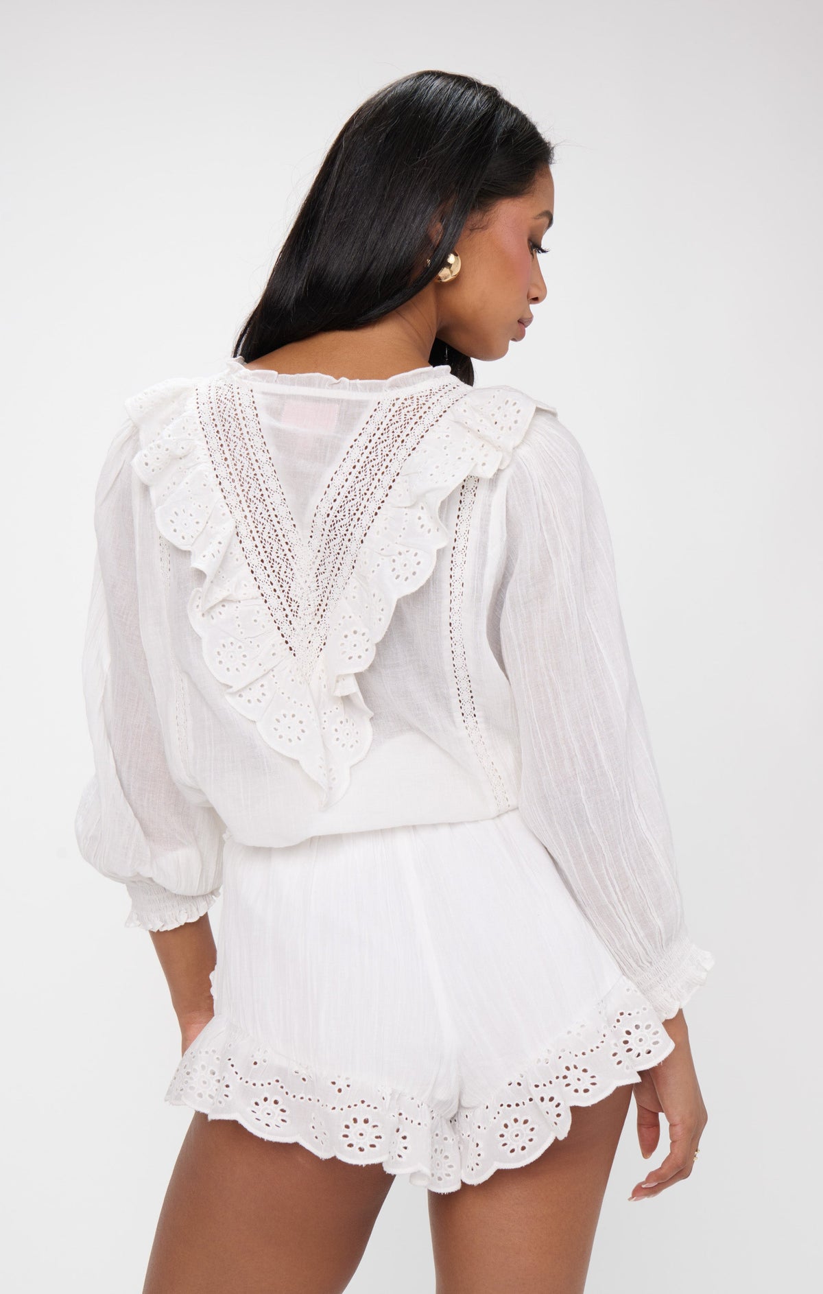 French Blouse ~ White Eyelet