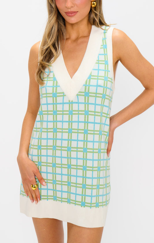 Hartford Tank Sweater Dress ~ On The Green Plaid Knit