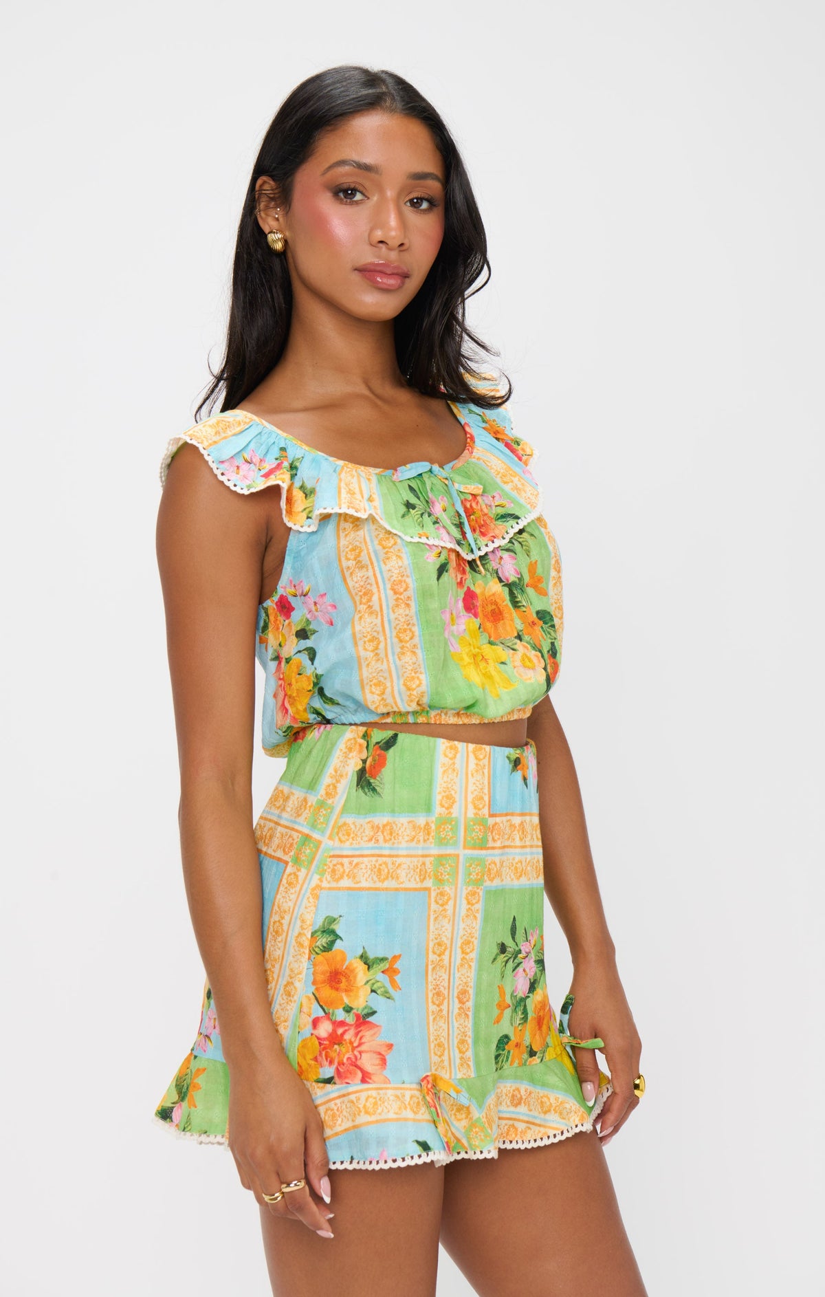 All Night Ruffle Skort ~ Country Bouquet