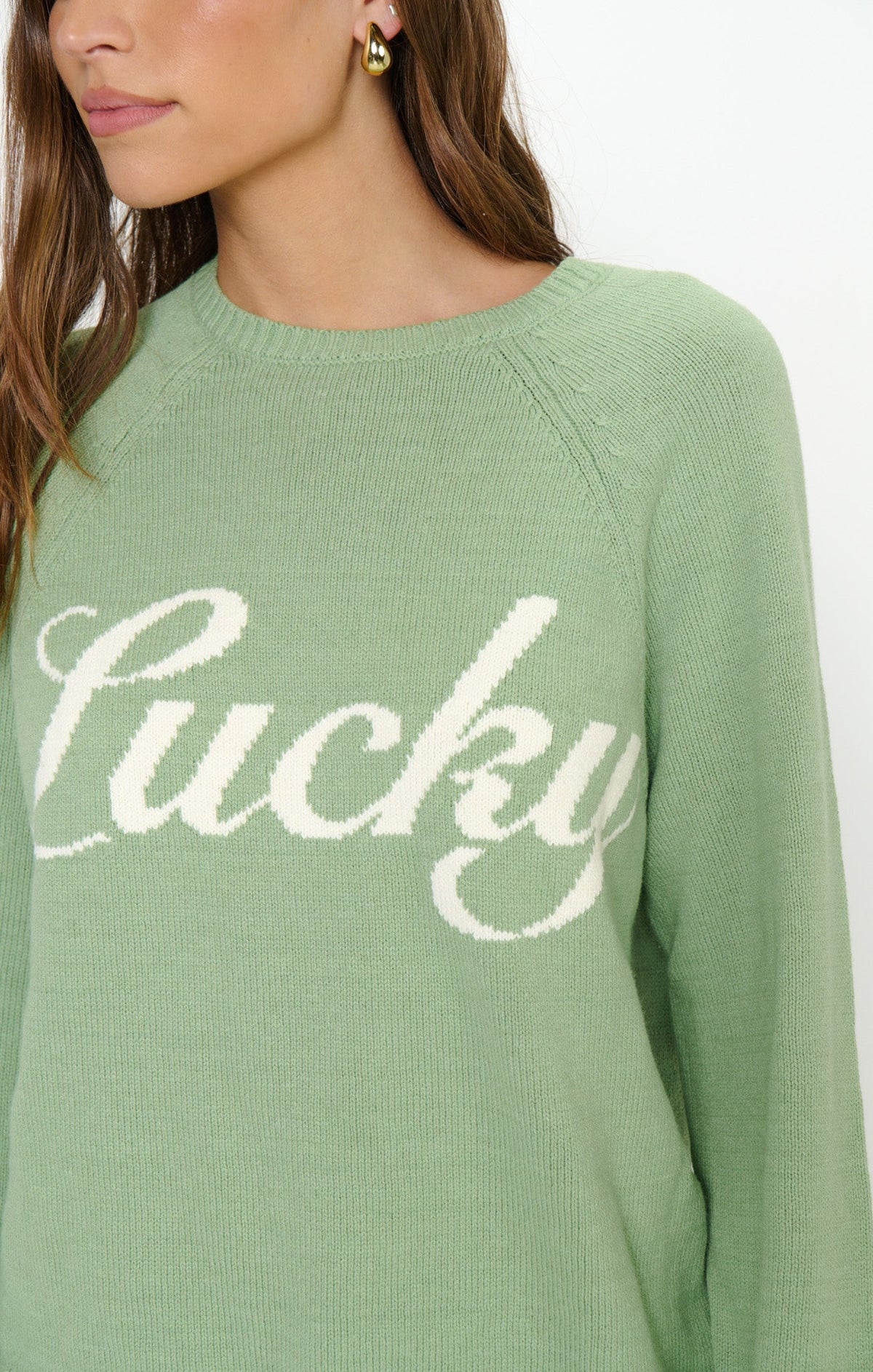 Off Duty Sweater ~ Lucky Graphic Knit