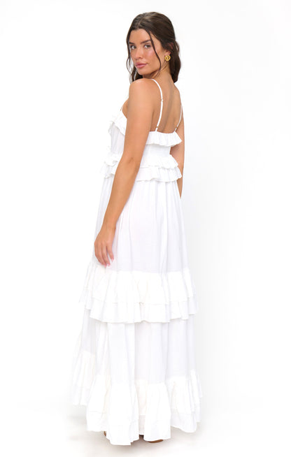 Freya Maxi Dress ~ White Voile