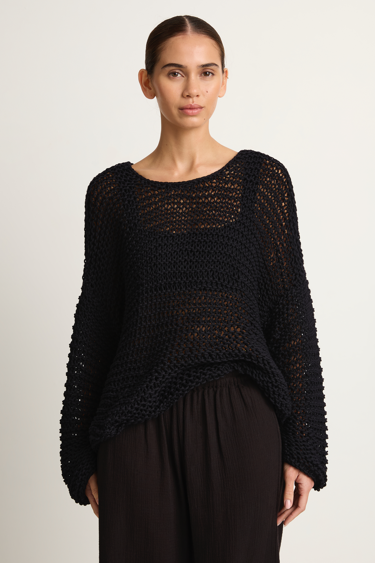 Mikoh Mehetia Knit Drop Shoulder Long Sleeve Top - Night