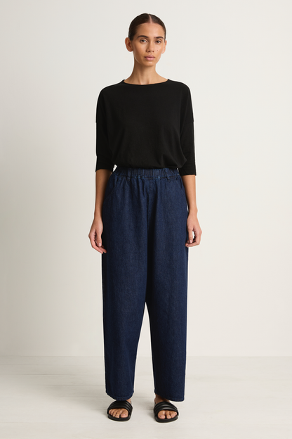 Pas De Calais Natural Denim Easy Pants - Indigo