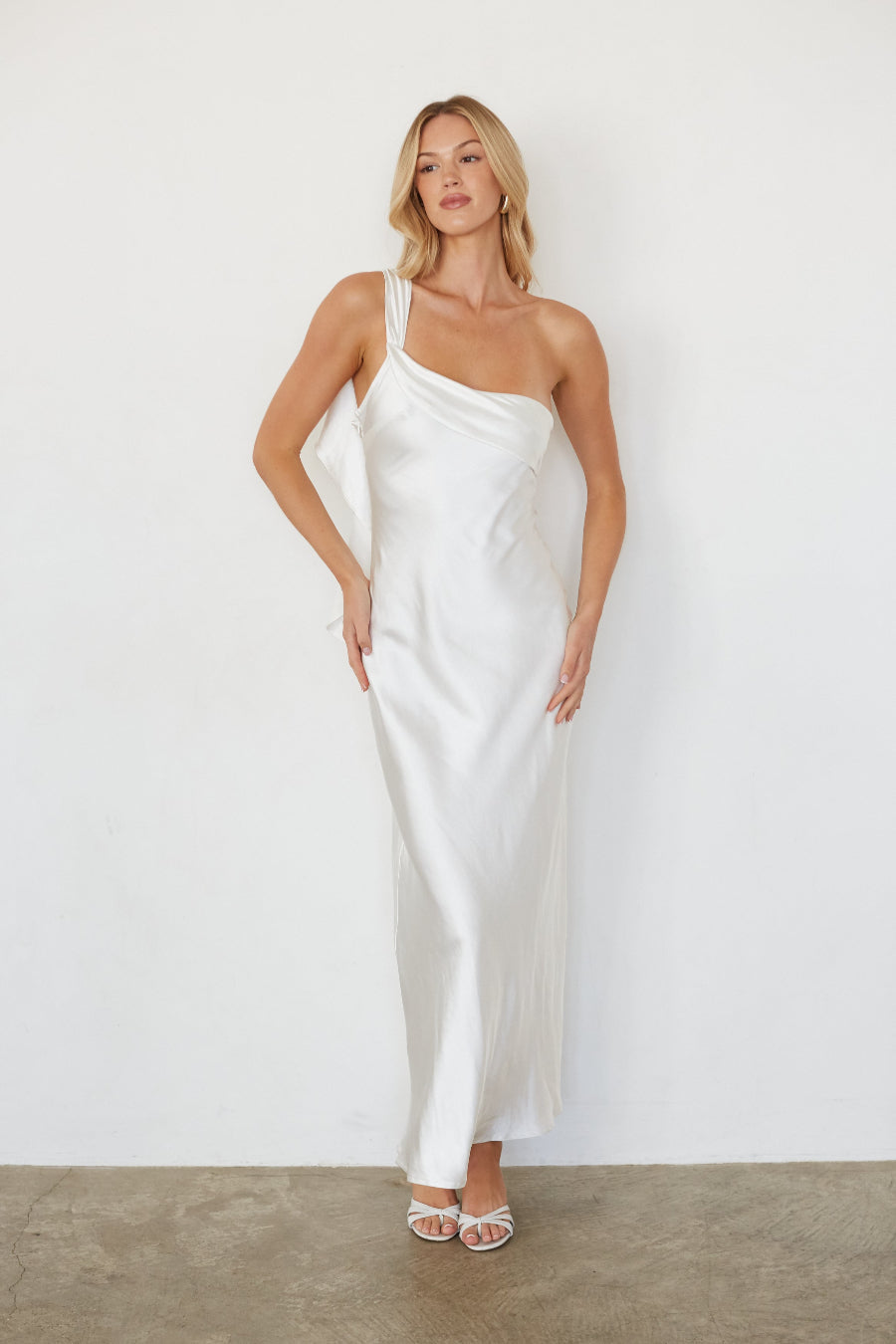 Sarahi Ruffle One Shoulder Maxi Dress