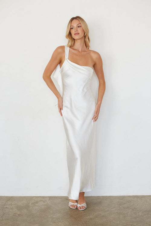 Sarahi Ruffle One Shoulder Maxi Dress