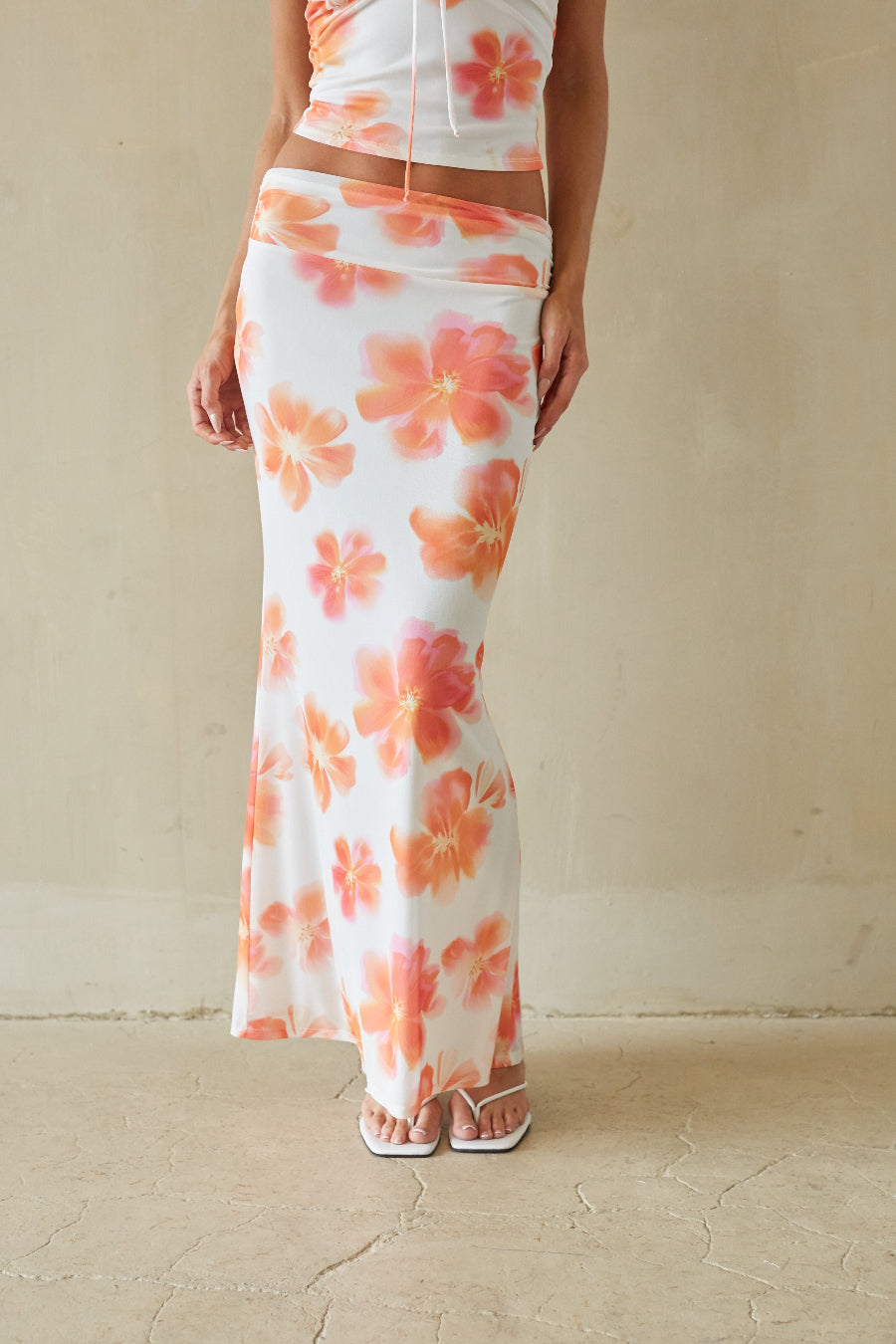 Shanti Floral Mesh Maxi Skirt