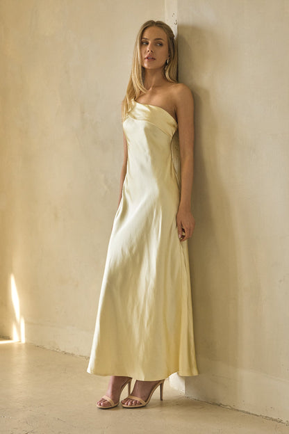 Sarahi Ruffle One Shoulder Maxi Dress