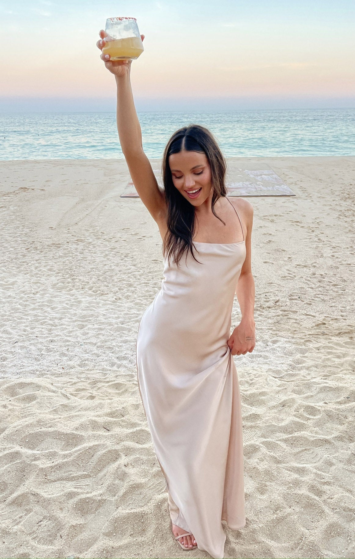 Dani Slip Dress ~ Champagne Luxe Satin