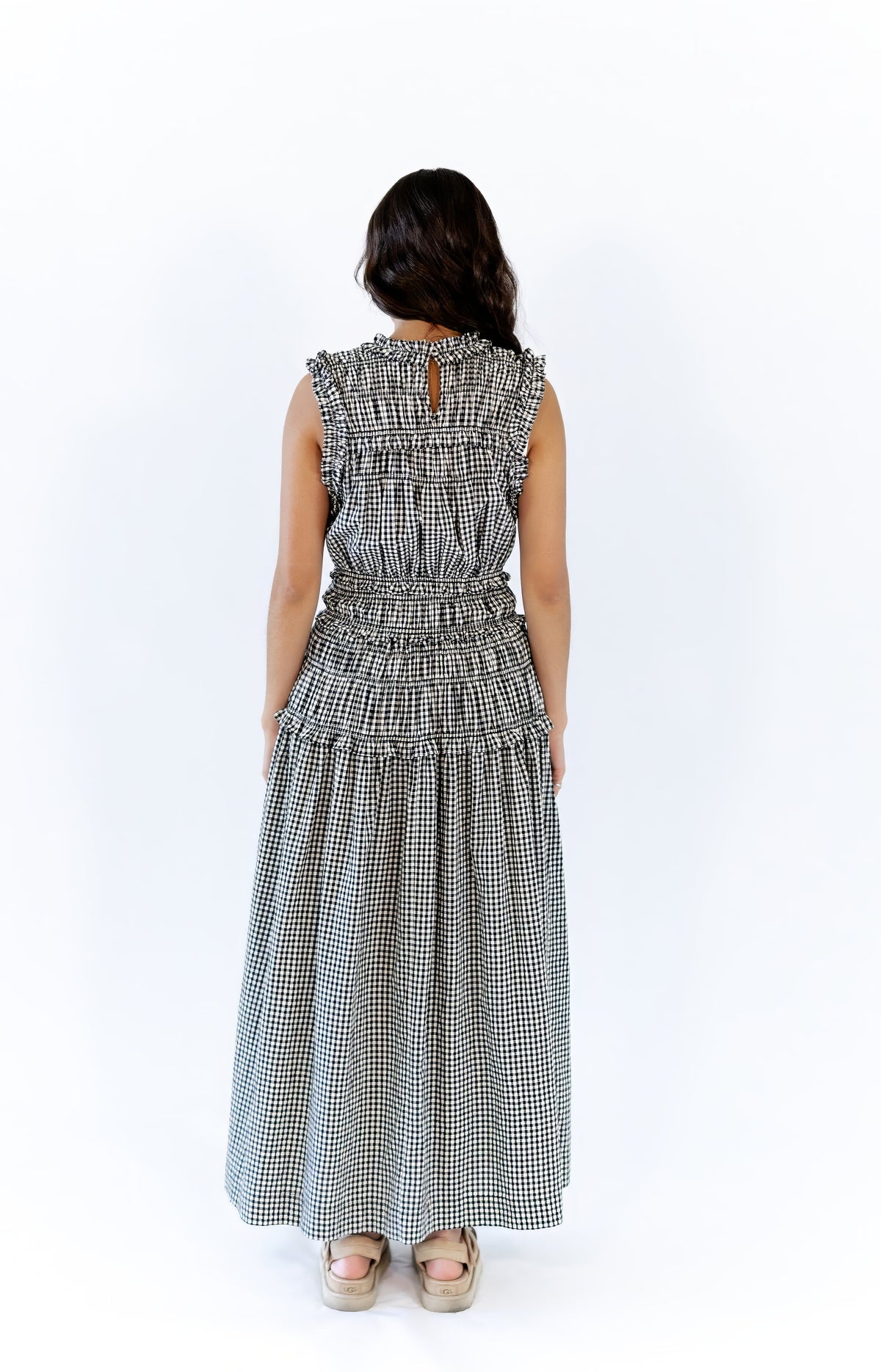 Lucia Smocked Gingham Maxi Dress  ⤫ Restocked