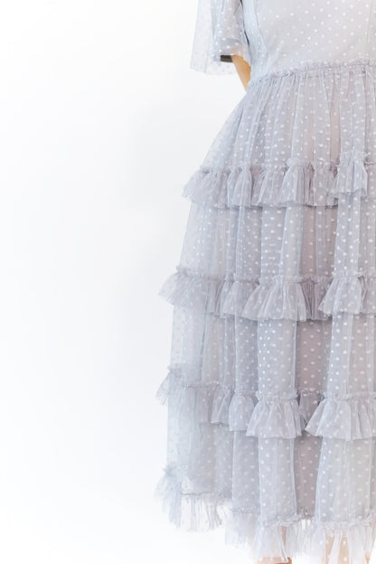 Shannon Tiered Ruffle Skirt Midi Dress