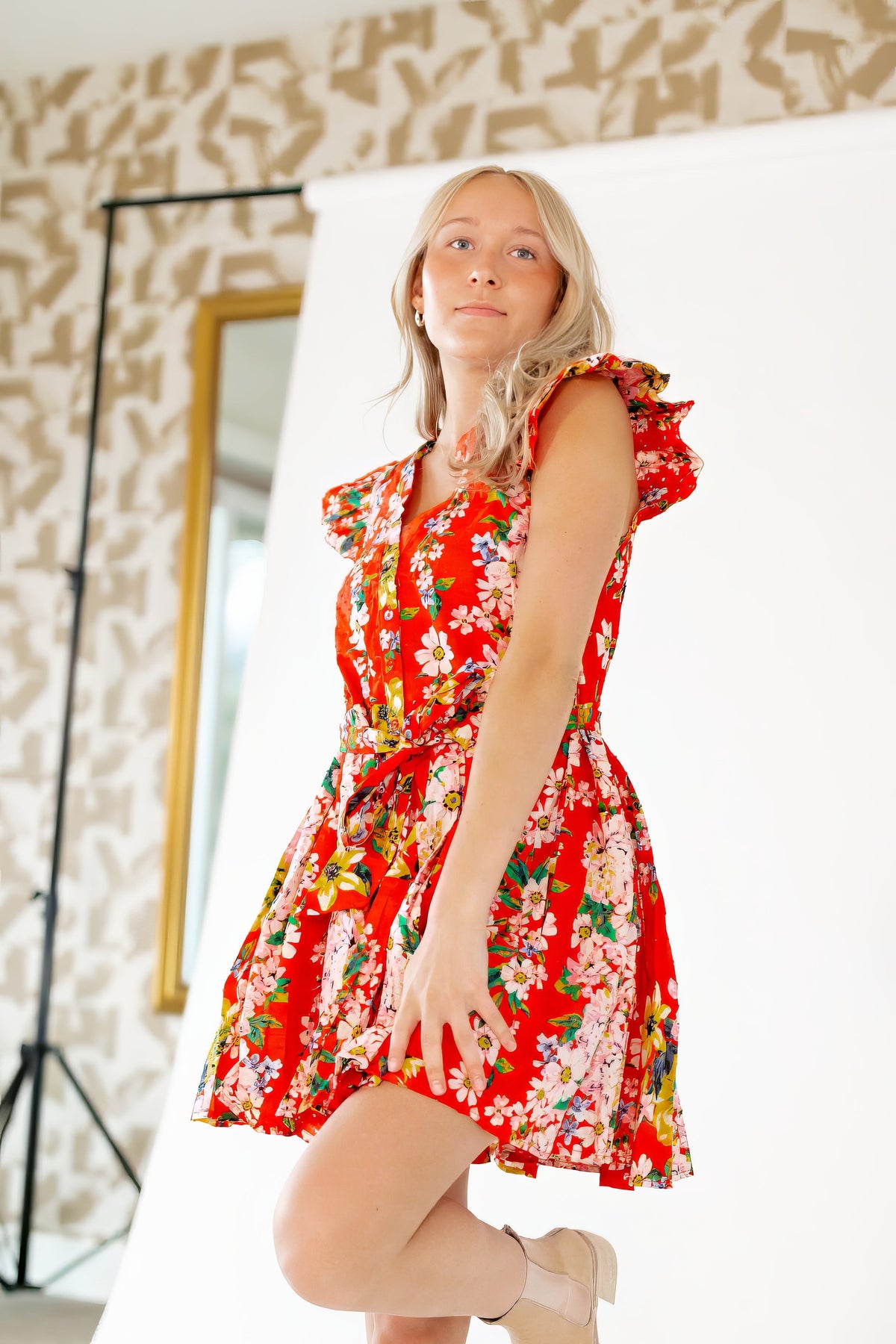 James Floral Mini Dress