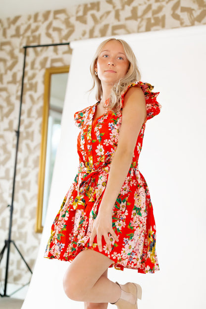 James Floral Mini Dress