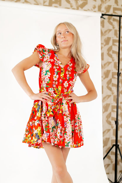 James Floral Mini Dress