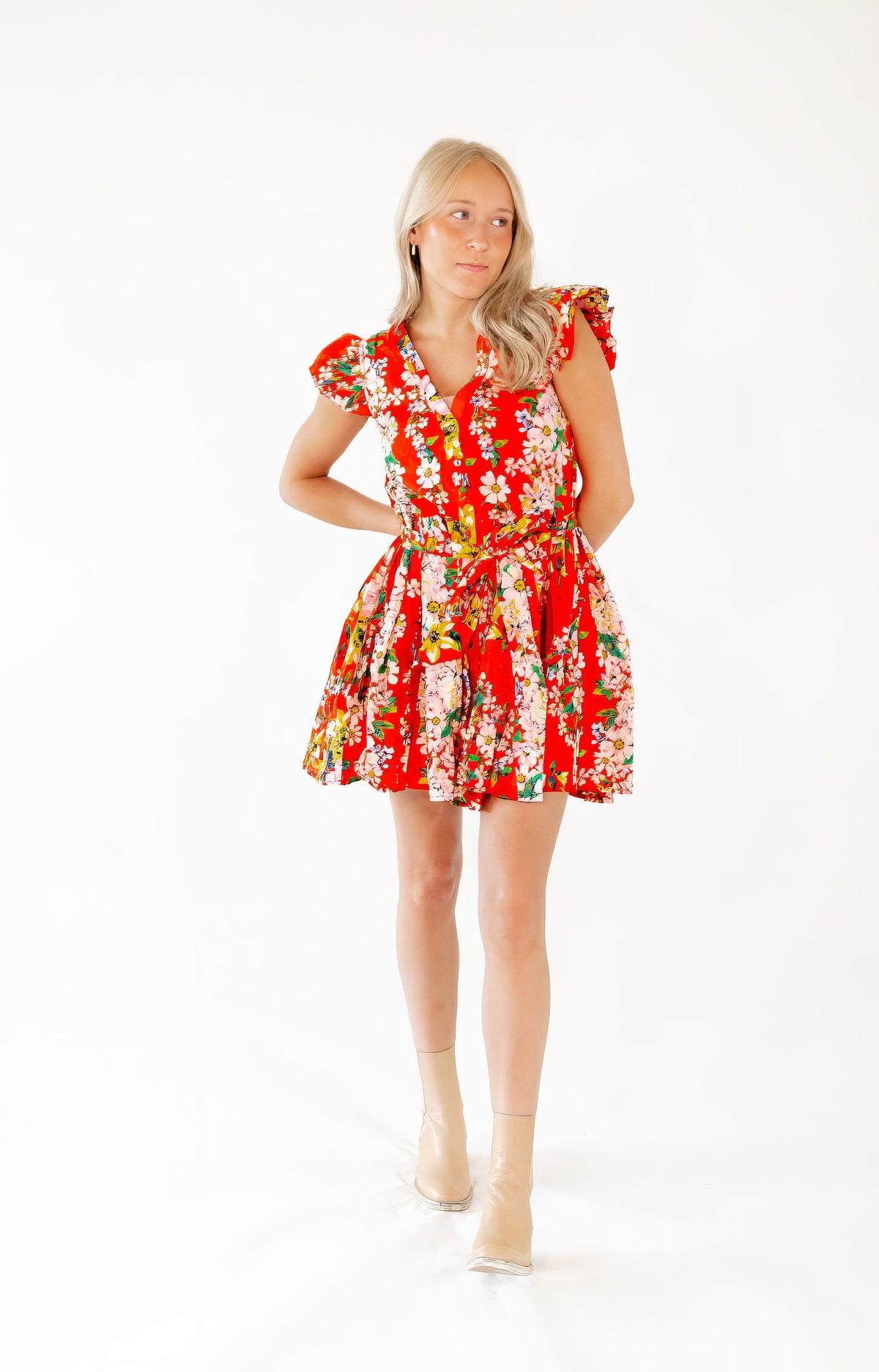 James Floral Mini Dress