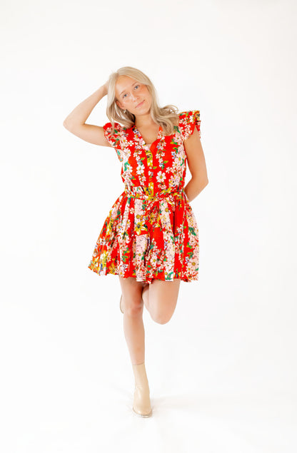 James Floral Mini Dress