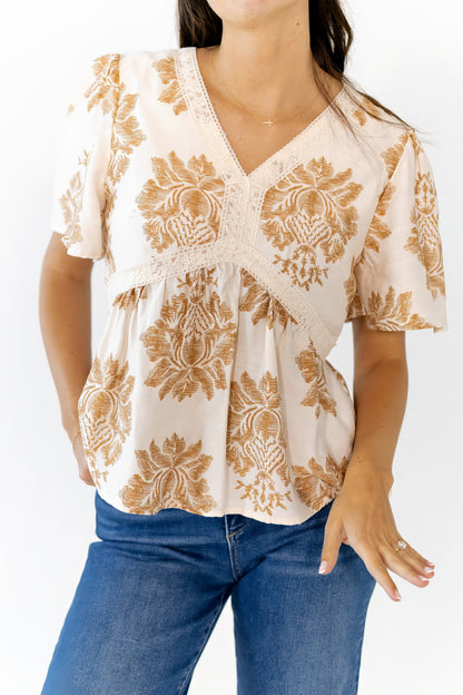 Albini Botanical V-Neck Top