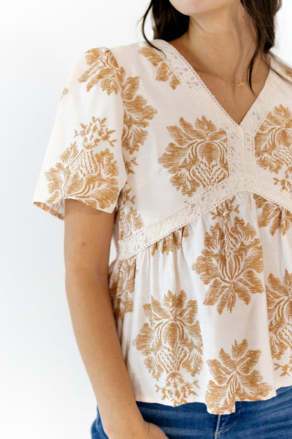 Albini Botanical V-Neck Top