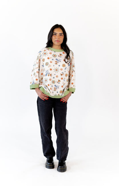 Leah Floral Henley Top