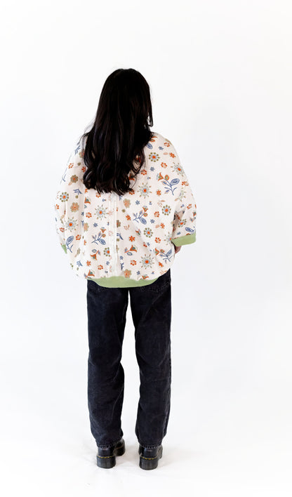 Leah Floral Henley Top