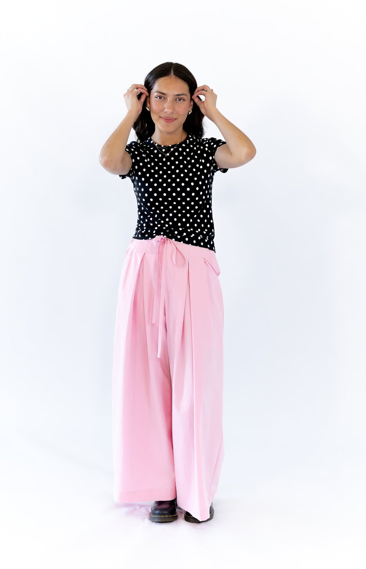 Gianni Pleated Wide Leg Pants