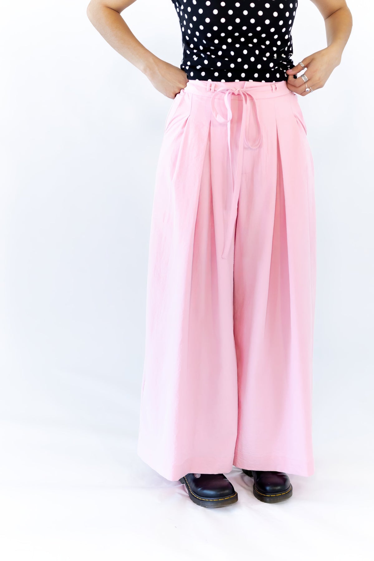 Gianni Pleated Wide Leg Pants