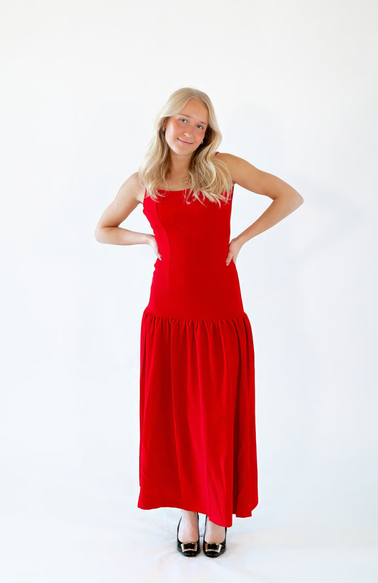 Ares Drop Waist Maxi Dress