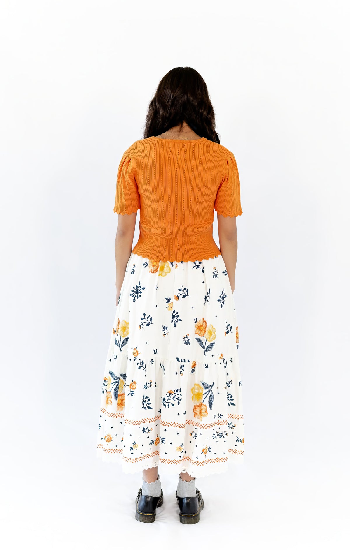 Vivi Floral Tiered Midi Skirt  ⤫ Restocked