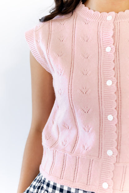 Robyn Pointelle Vest  ⤫ Restocked