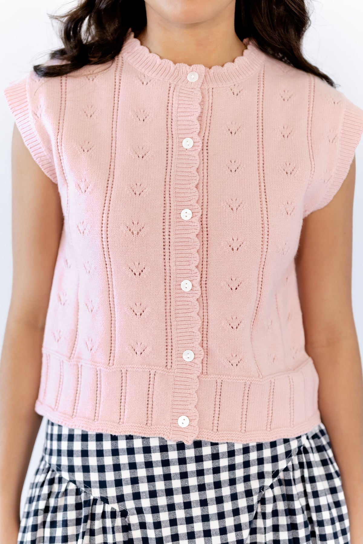 Robyn Pointelle Vest  ⤫ Restocked