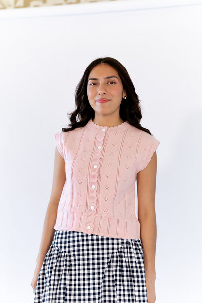 Robyn Pointelle Vest  ⤫ Restocked