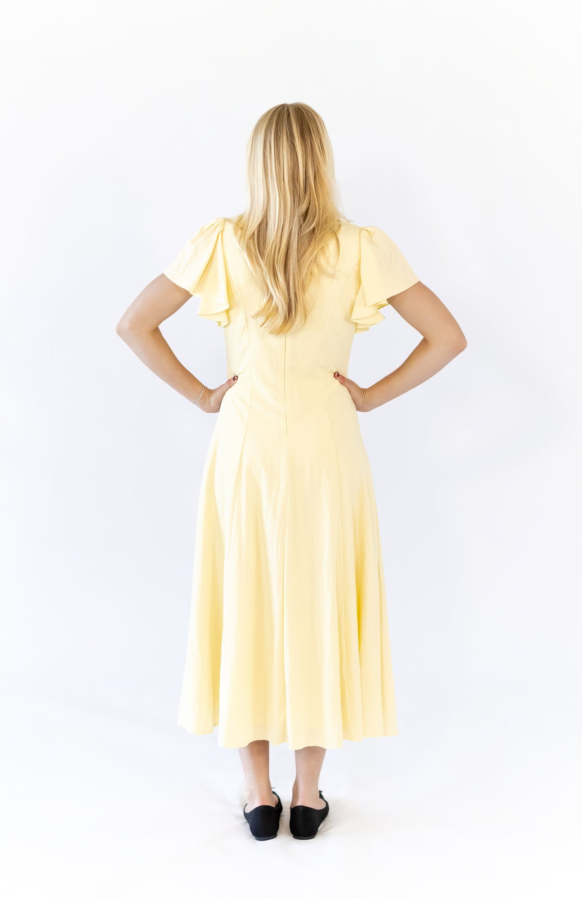 Enza Flutter Sleeve Dress ⭐︎ Restocked