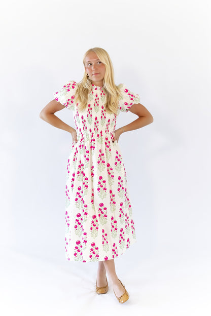 Tabbie Floral Midi Dress