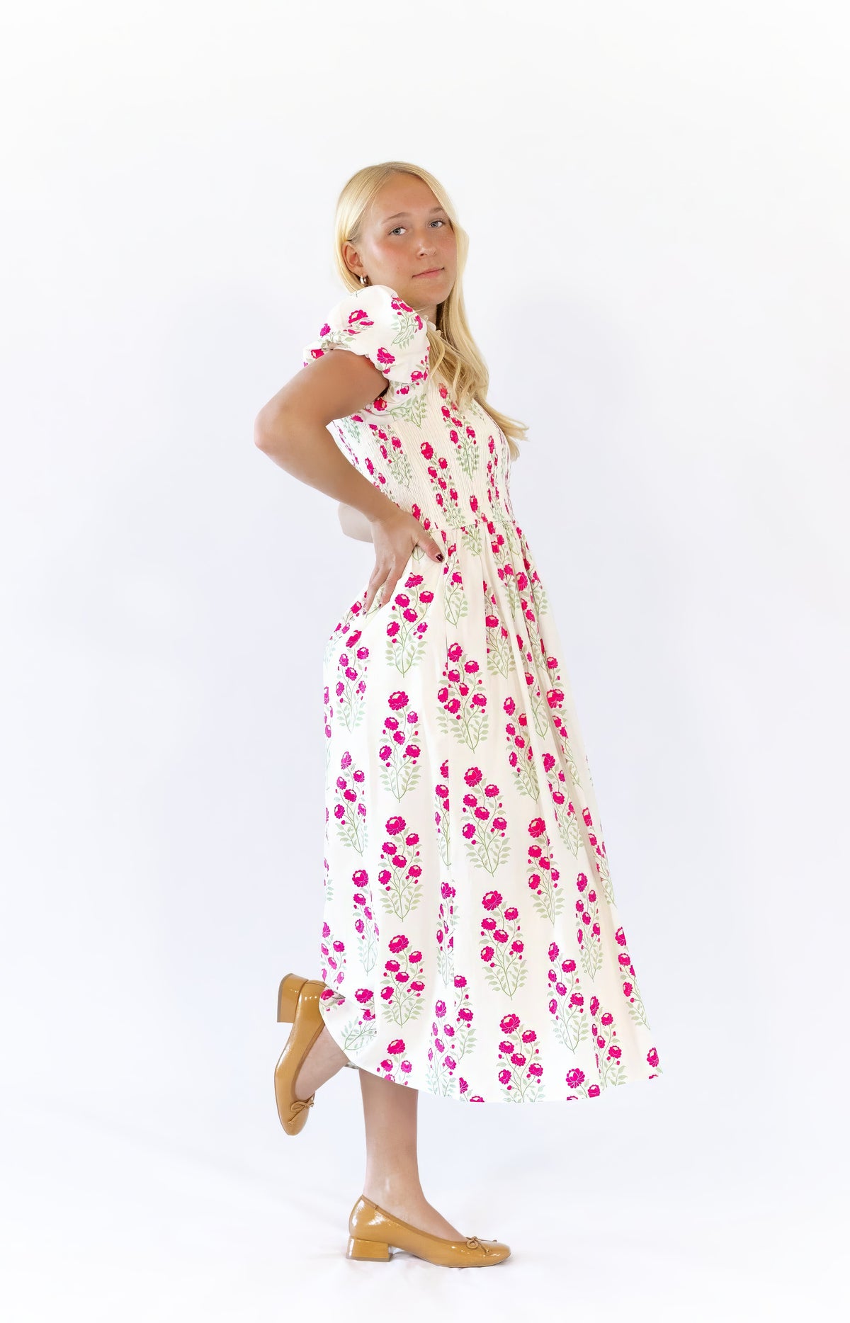 Tabbie Floral Midi Dress