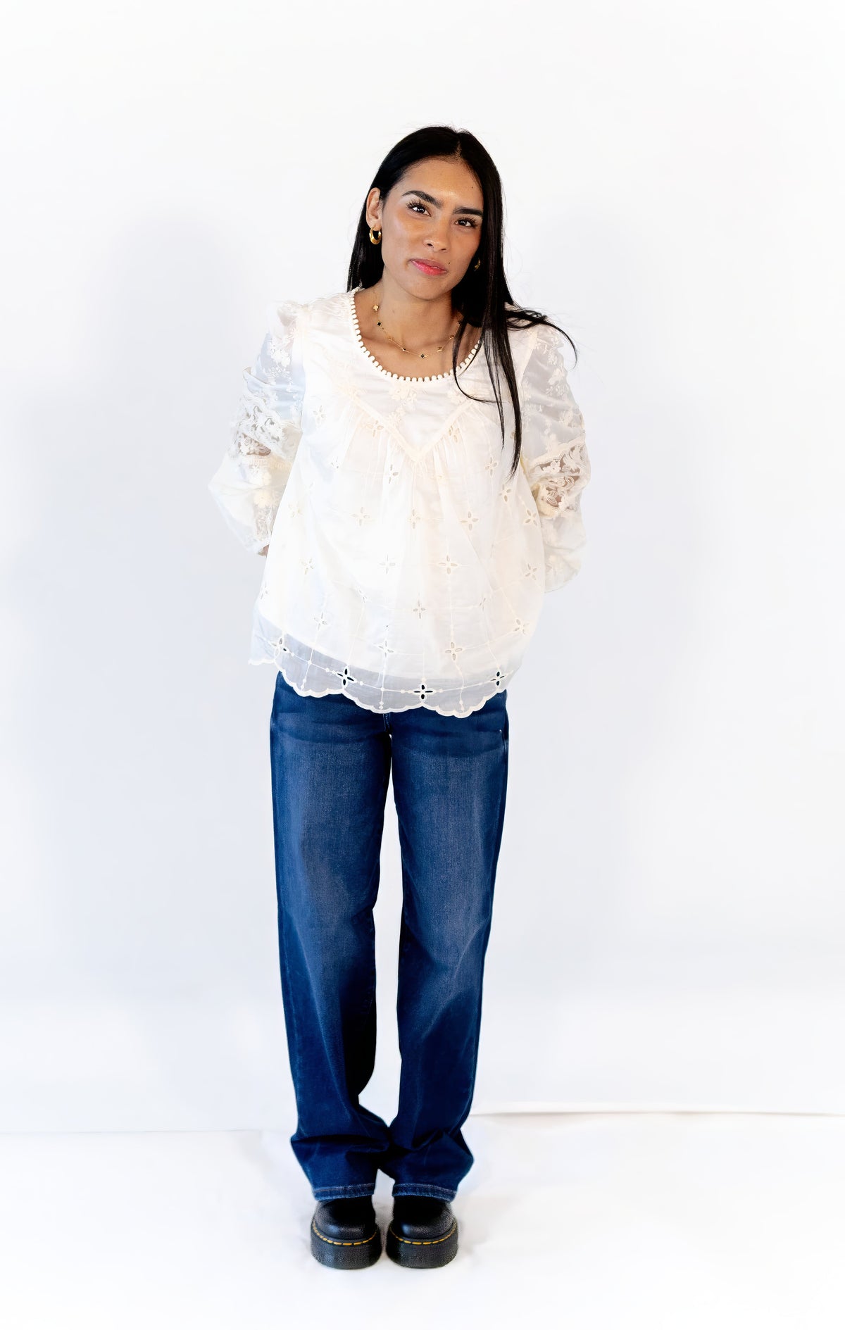 Laia Eyelet Lace Blouse