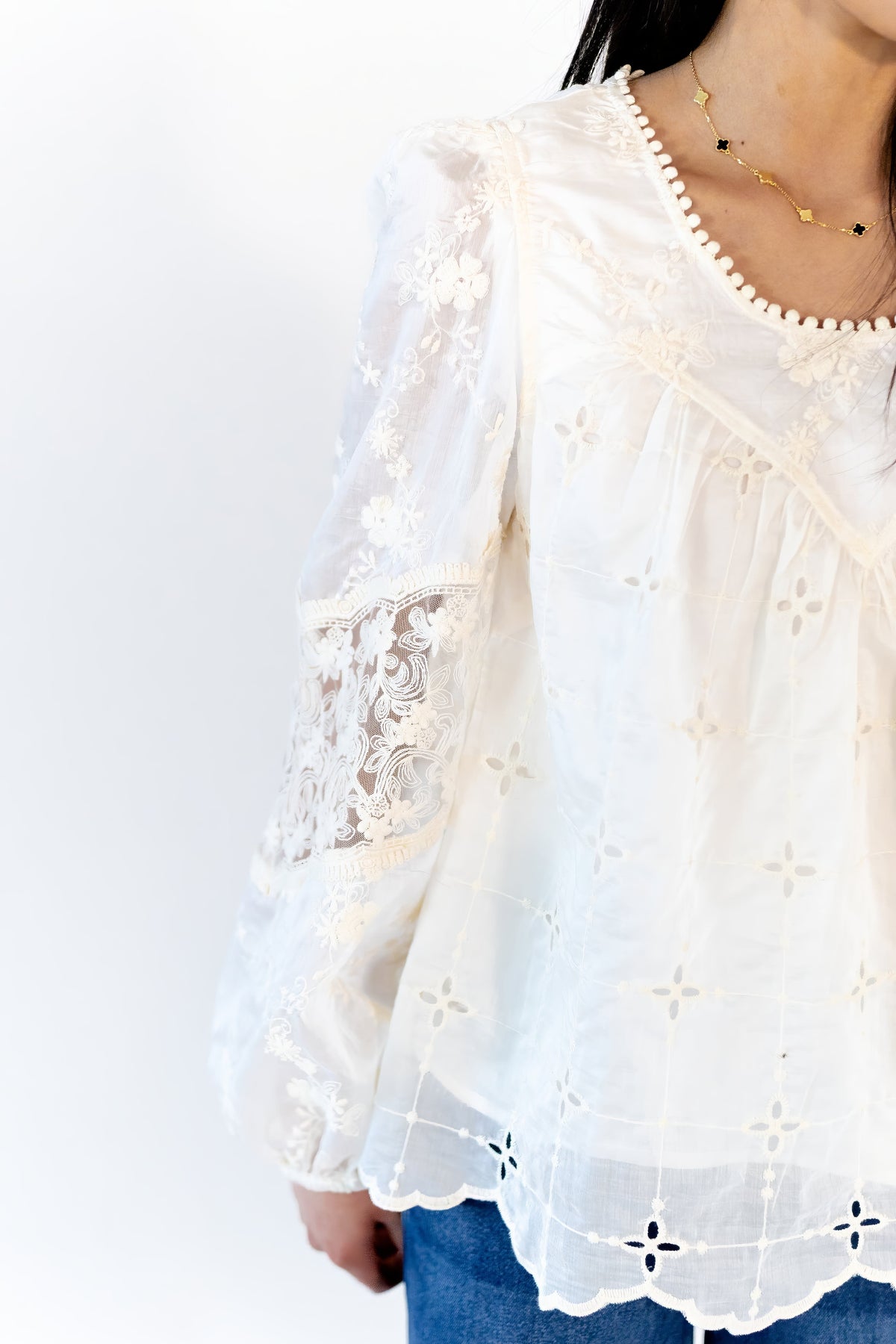 Laia Eyelet Lace Blouse