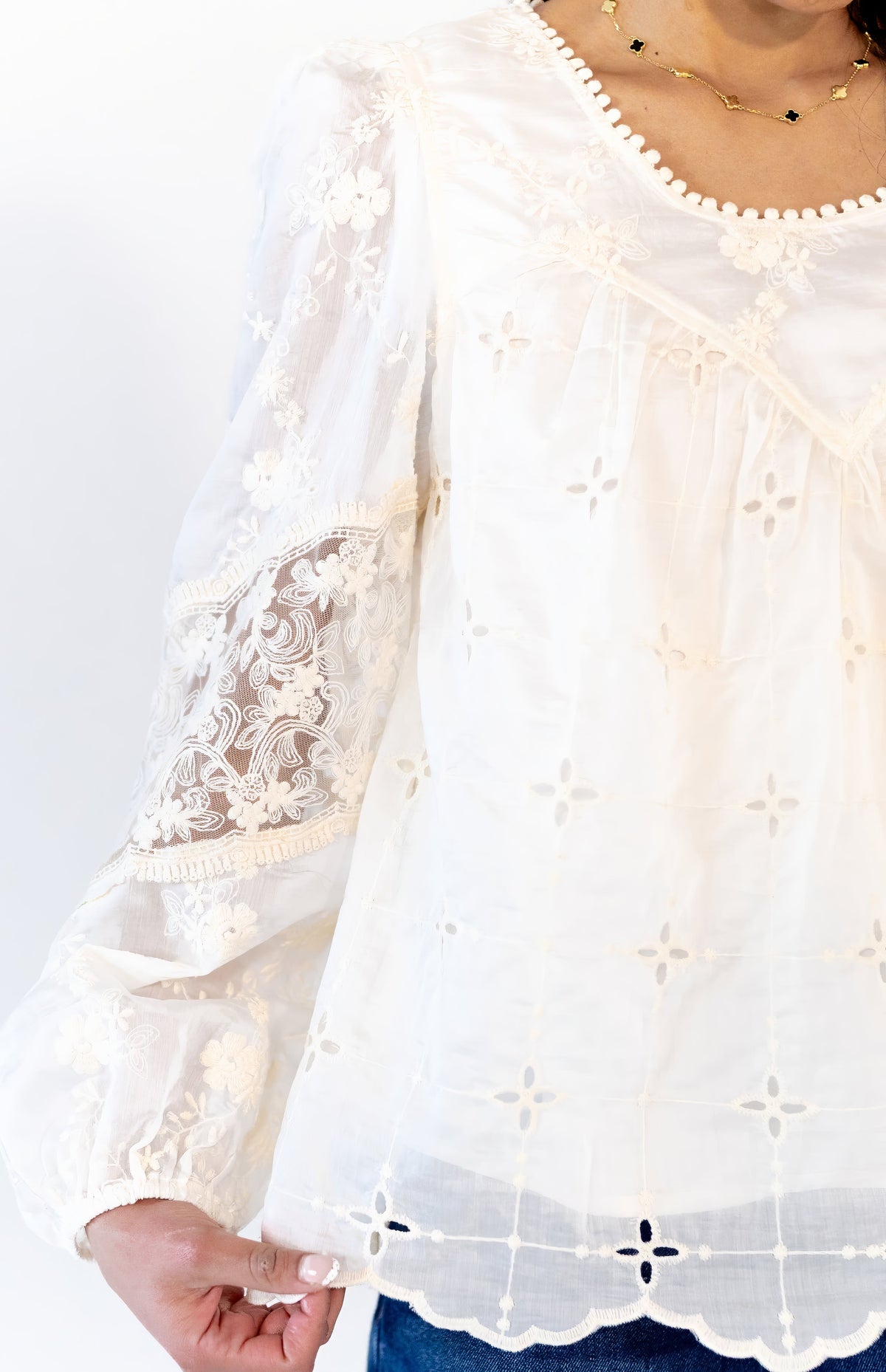 Laia Eyelet Lace Blouse