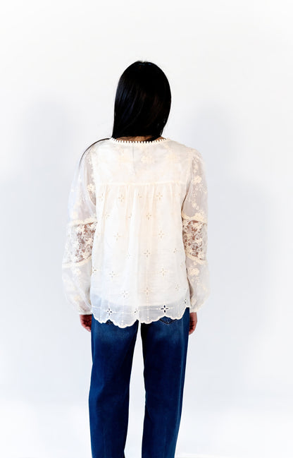 Laia Eyelet Lace Blouse