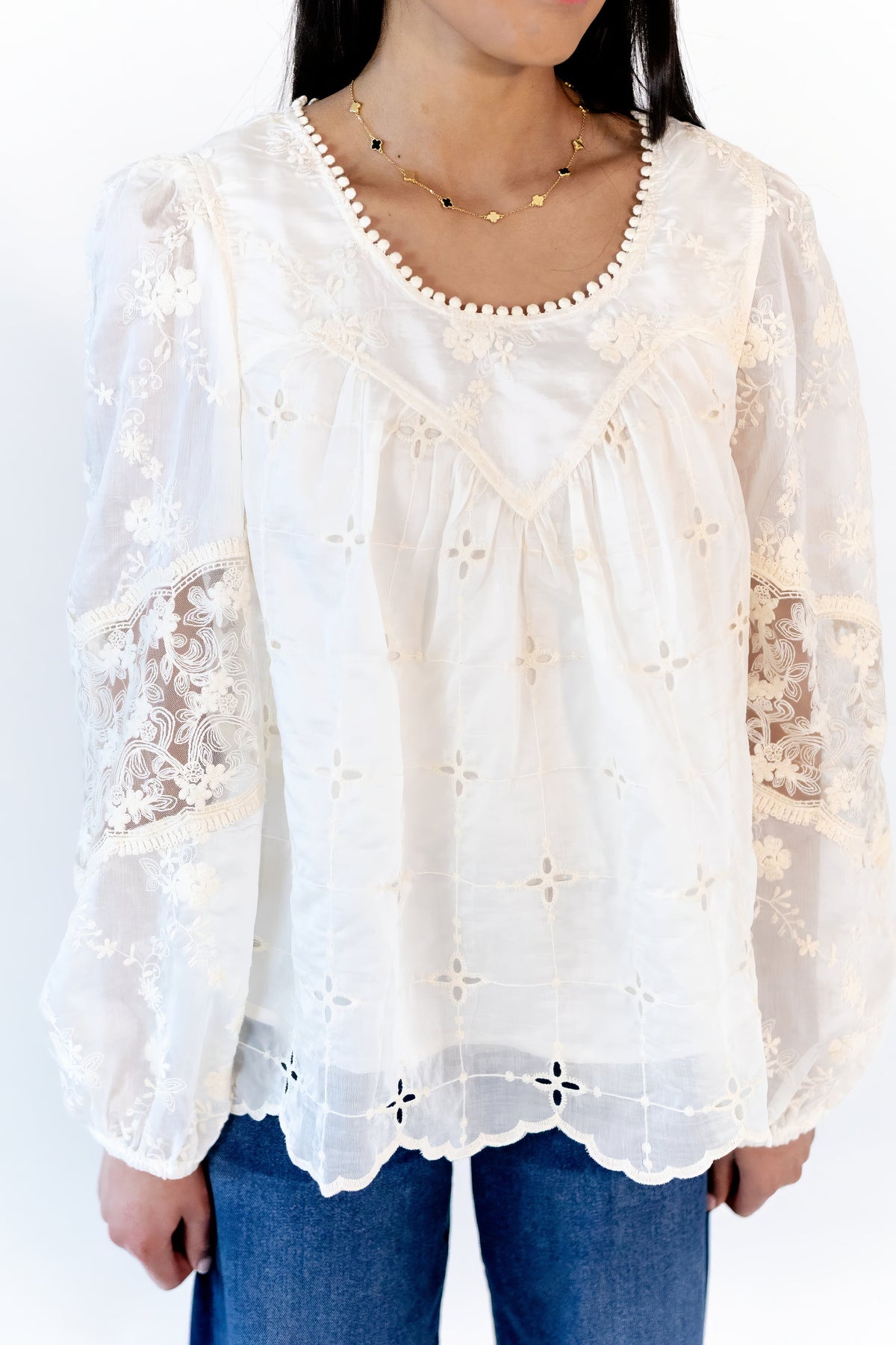 Laia Eyelet Lace Blouse